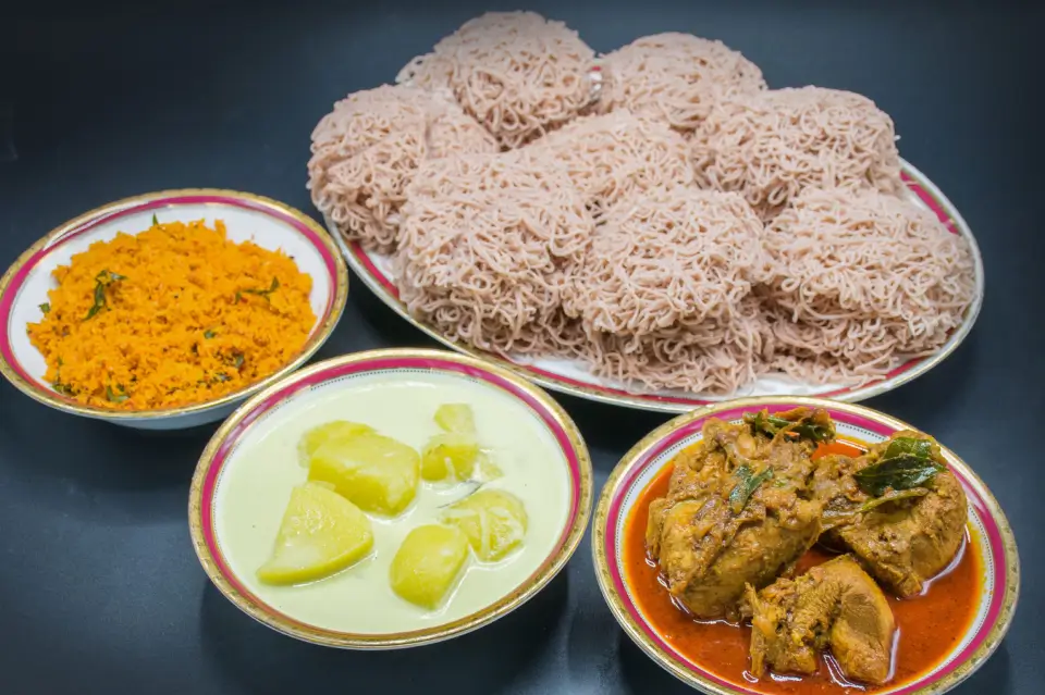 String Hoppers with Curry  